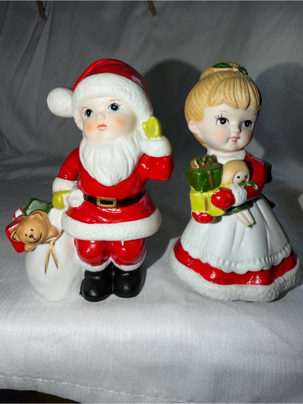Vintage Homco Christmas Figurines Set of 2 (#5401)